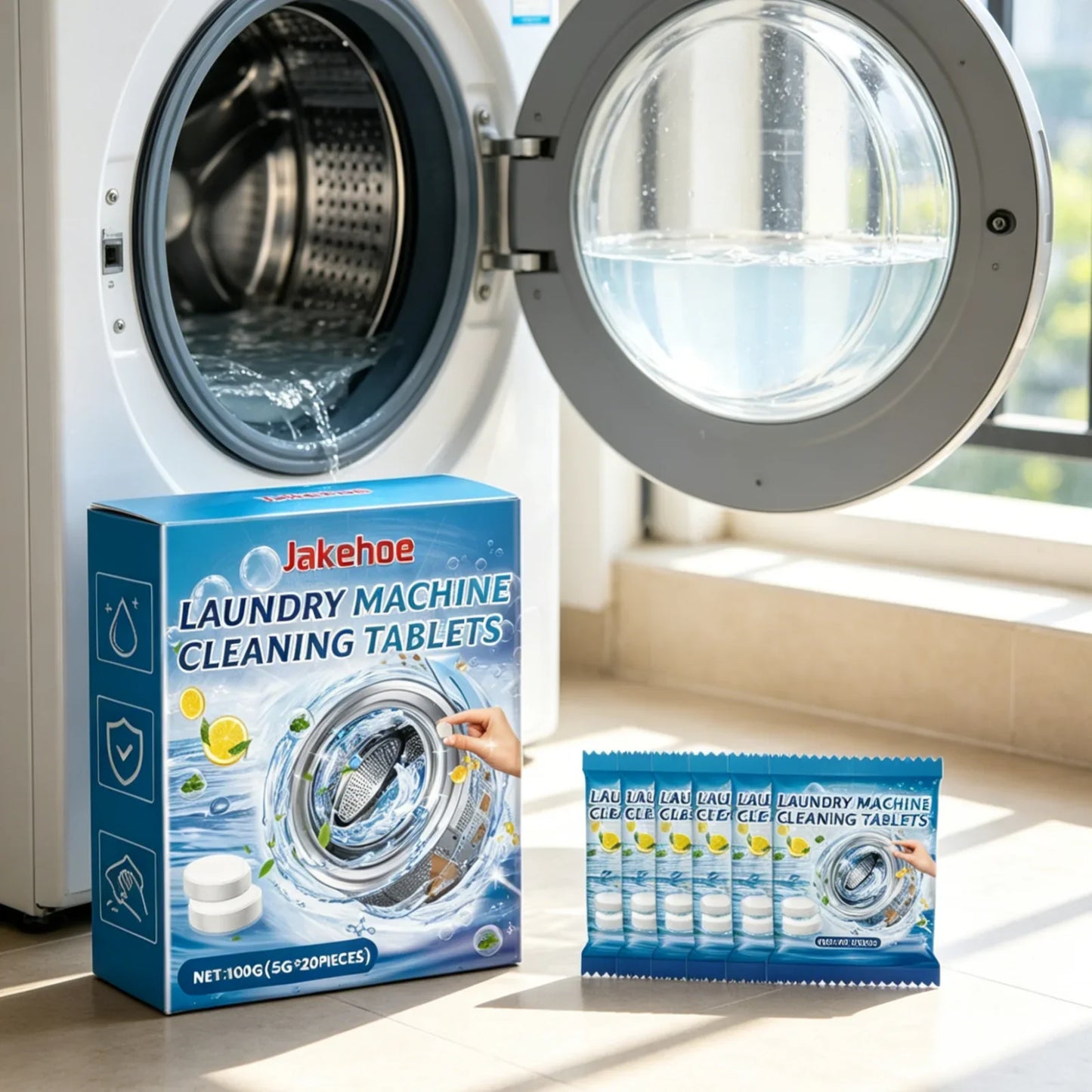 Jakehoe Washing Machine Cleaning Tablets – 20 Pack Deep Clean