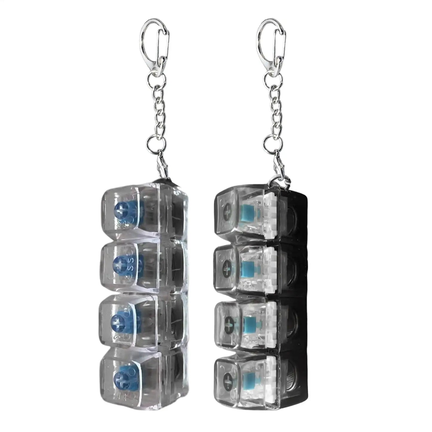 4-Key Mechanical Keyboard Fidget Keychain | Light-Up Keys