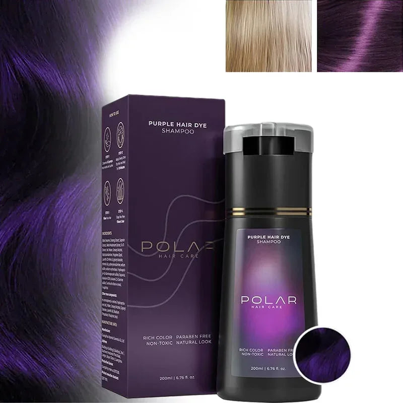 Hair Dye Shampoo – 5 Colors | Moisturizing & Repairing Color Shampoo for Men & Women Peaceful Pleasures Health and Wellness Purple