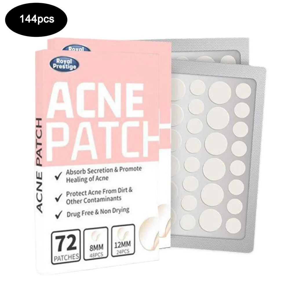 72pcs Invisible Salicylic Acid Acne Patches Anti-Acne Spot Treatment, Waterproof Pimple Concealer, Repair Stickers for Blemish Peaceful Pleasures Health and Wellness 144pcs