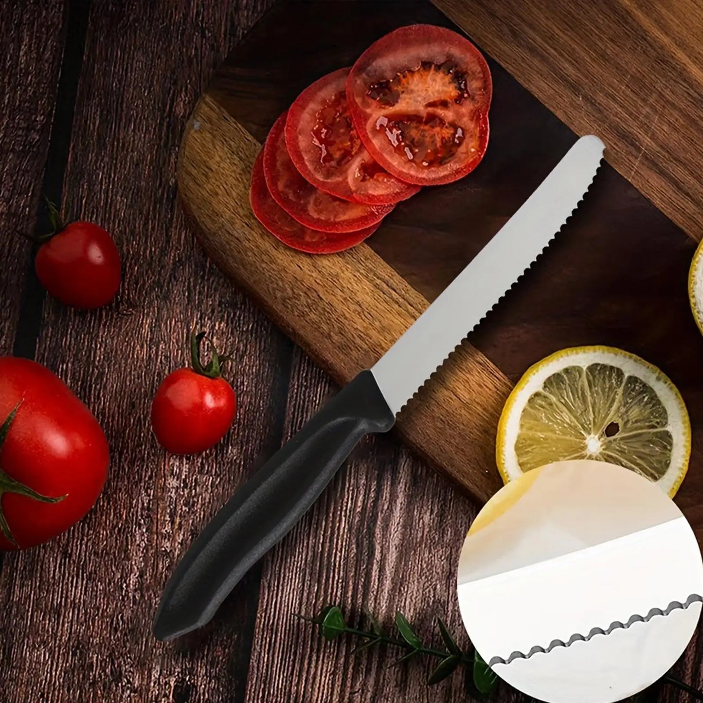 5-Piece Serrated Stainless Steel Steak Knife Set | BBQ & Dining