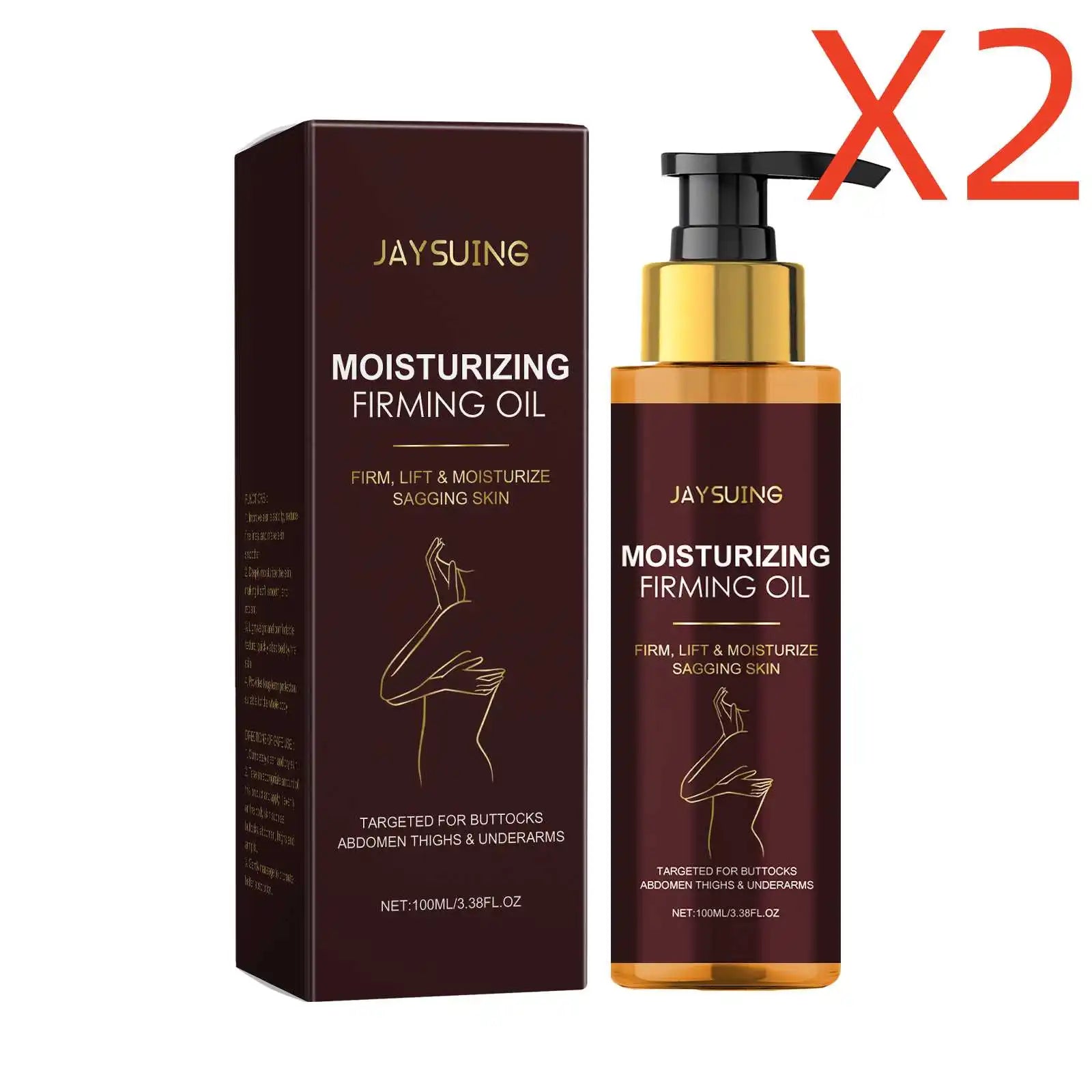 Tightening Moisturizing Oil Enhance Skin Elasticity Deep Lifting Improve Skin Sagging Relaxing Reduce Dryness Body Treatment Oil Peaceful Pleasures Health and Wellness 2X100ml Boxed