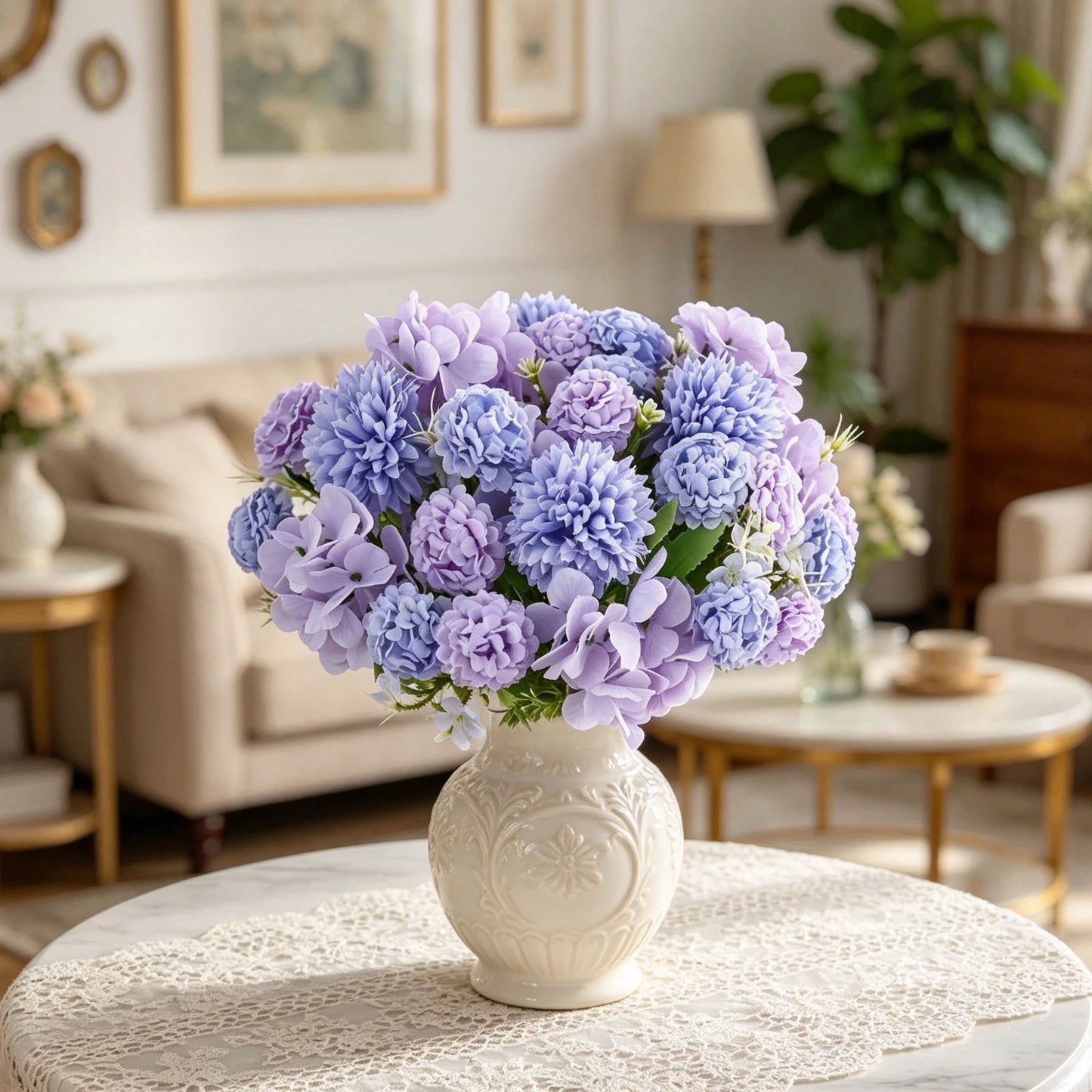 Silk Ball Chrysanthemum Artificial Flowers – Wedding & Home Décor