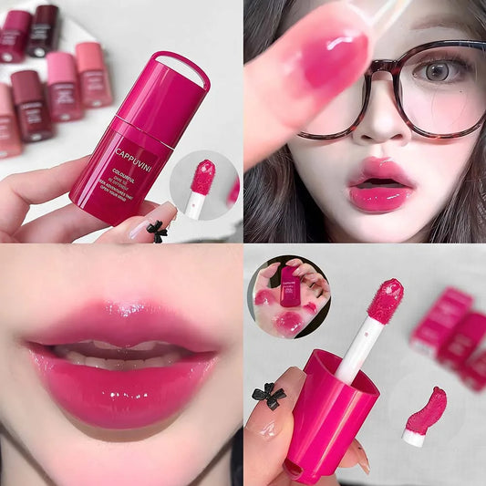 Cappuvini Jelly Mirror Lip Gloss – Hydrating K-Beauty Lip Tint Lip Gloss Peaceful Pleasures Health and Wellness