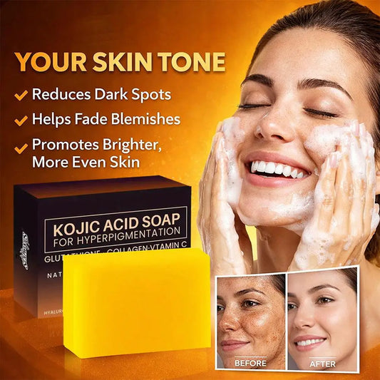 100g Kojic Acid Bath Soap Glutathione Collagen Hyaluronic Acid Handmade Cleansing Soap for Hand Face and Body Peaceful Pleasures Health and Wellness
