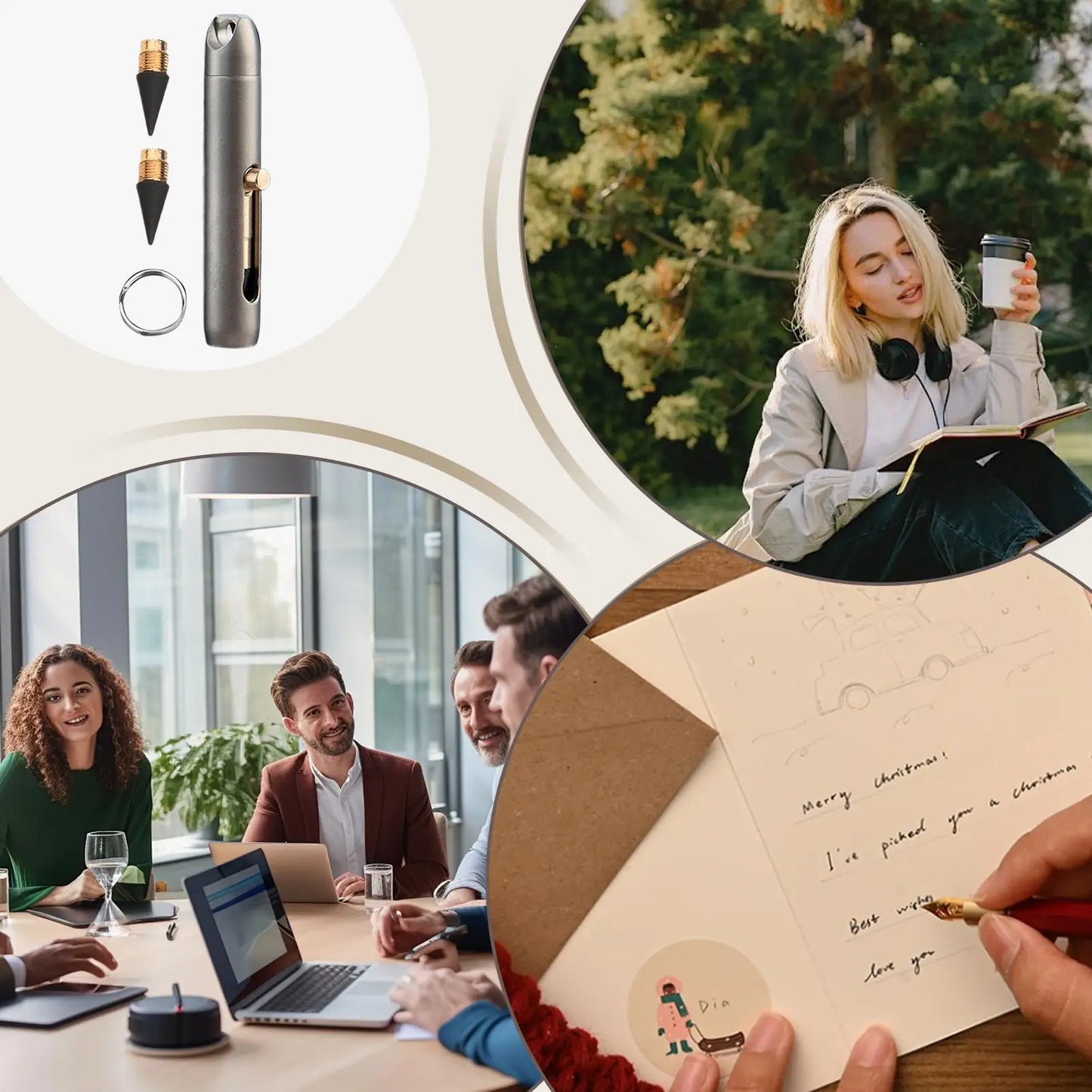 Titanium Alloy Eternal Pencil | Keychain Pocket Pen, No Sharpen