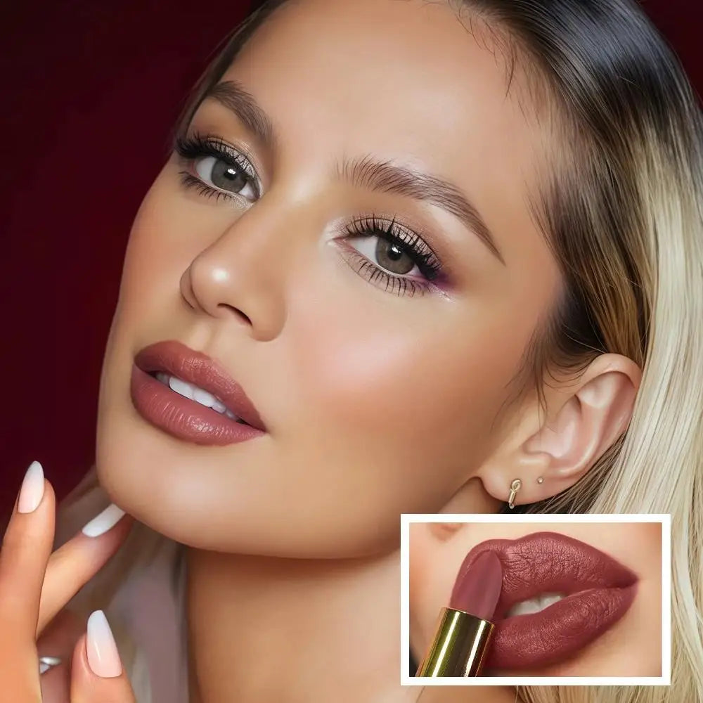 SAM SUGAR Metallic Pearlescent Lipstick – Matte Velvet Waterproof