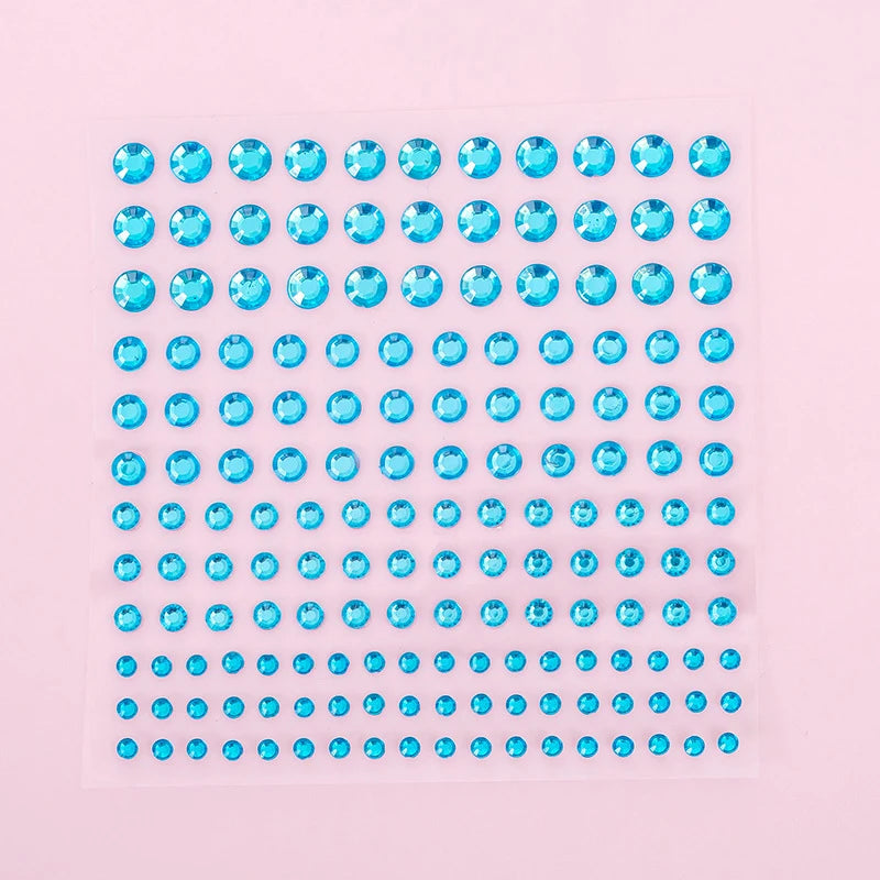 165-Piece Crystal Rhinestone Gem Stickers – Self-Adhesive DIY