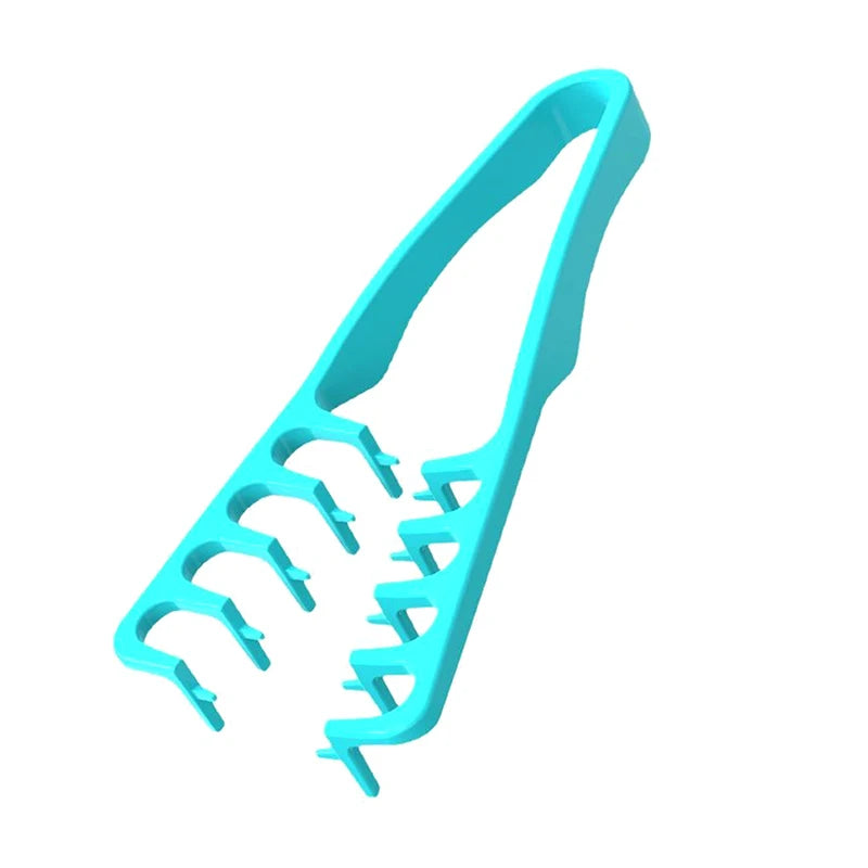Volumizing Wide-Tooth Hair Styling Comb Curling Tools Fluffy Texture For Men Ideal For All Hair Types Hairstyling Tools Peaceful Pleasures Health and Wellness Blue