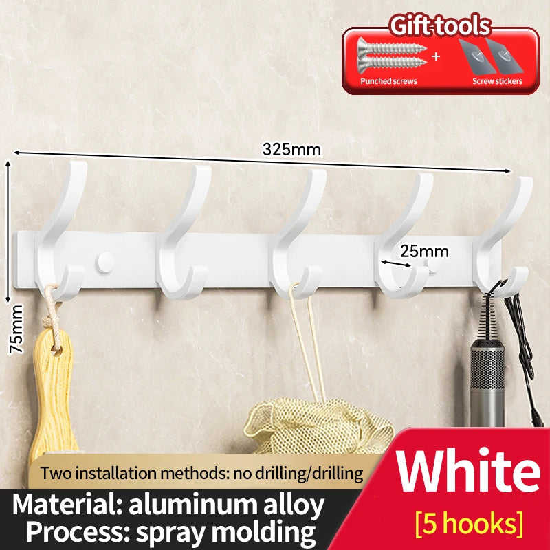 No-Drill 6-Hook Wall Hanger | Coat & Clothes Organizer