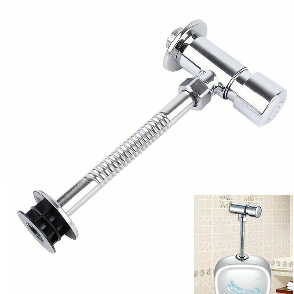 Hand Press Urinal Flush Valve Button Manual Delay Automatic Shutoff