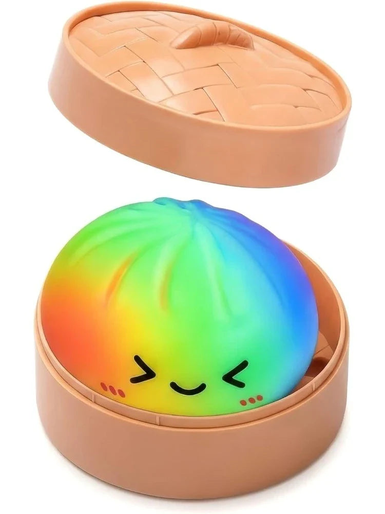 Glitter Dumpling Squishy Toy – Slow Rebound TPR Fidget Bao Bun