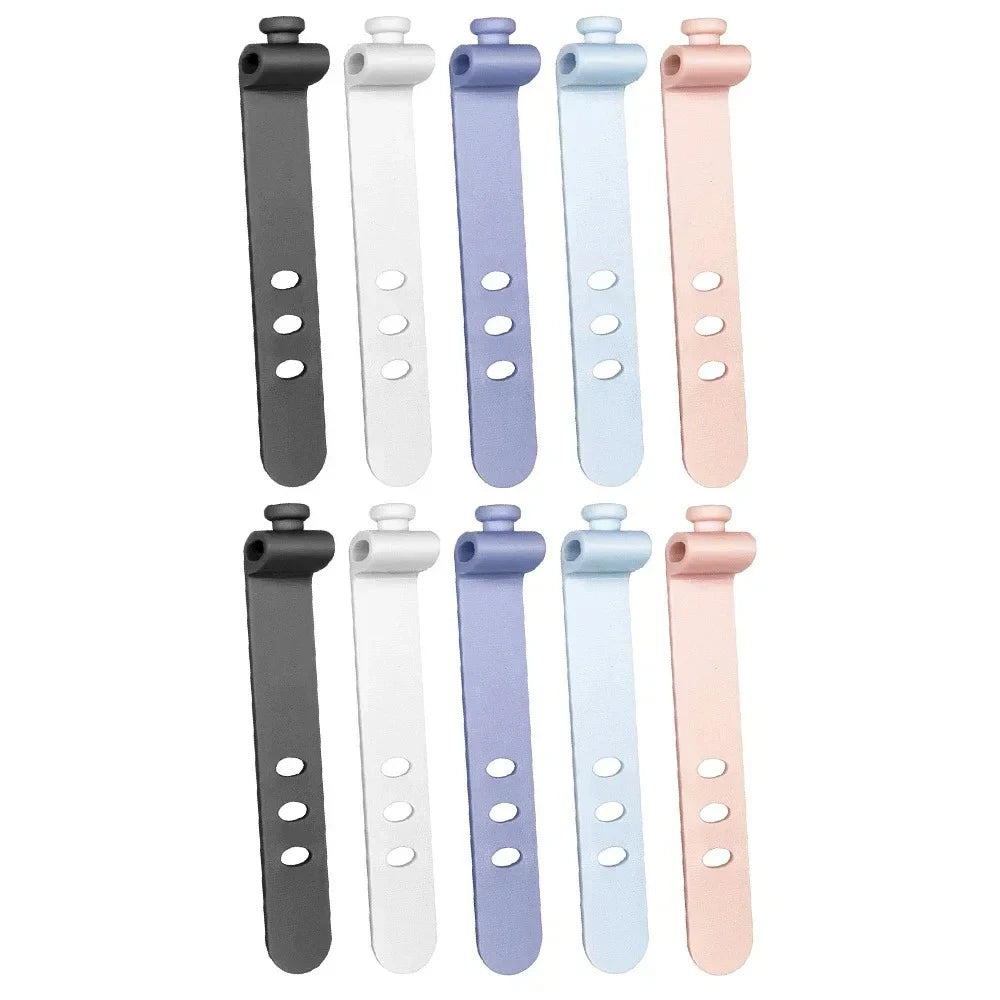 Silicone Cable Management Ties – Wire Organizer Kit 1/5/10 Pcs