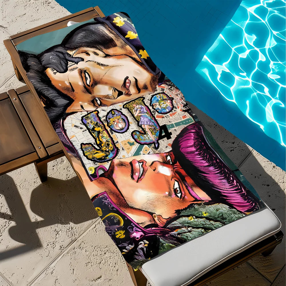 JoJo Anime Beach Towel | Quick Dry Soft Towel for Travel & Gym Anime Beach Towel Peaceful Pleasures Health and Wellness z1 STJ150x180CM