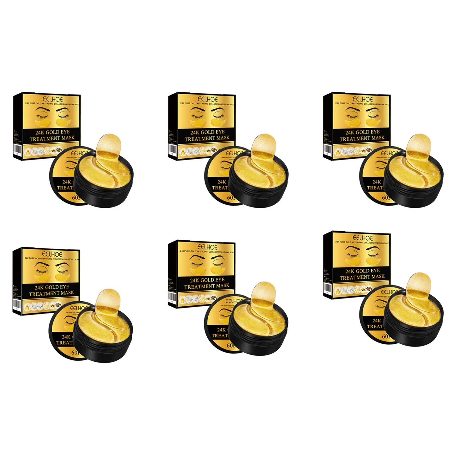 24K Gold Under Eye Mask – Dark Circles & Anti-Aging Patches