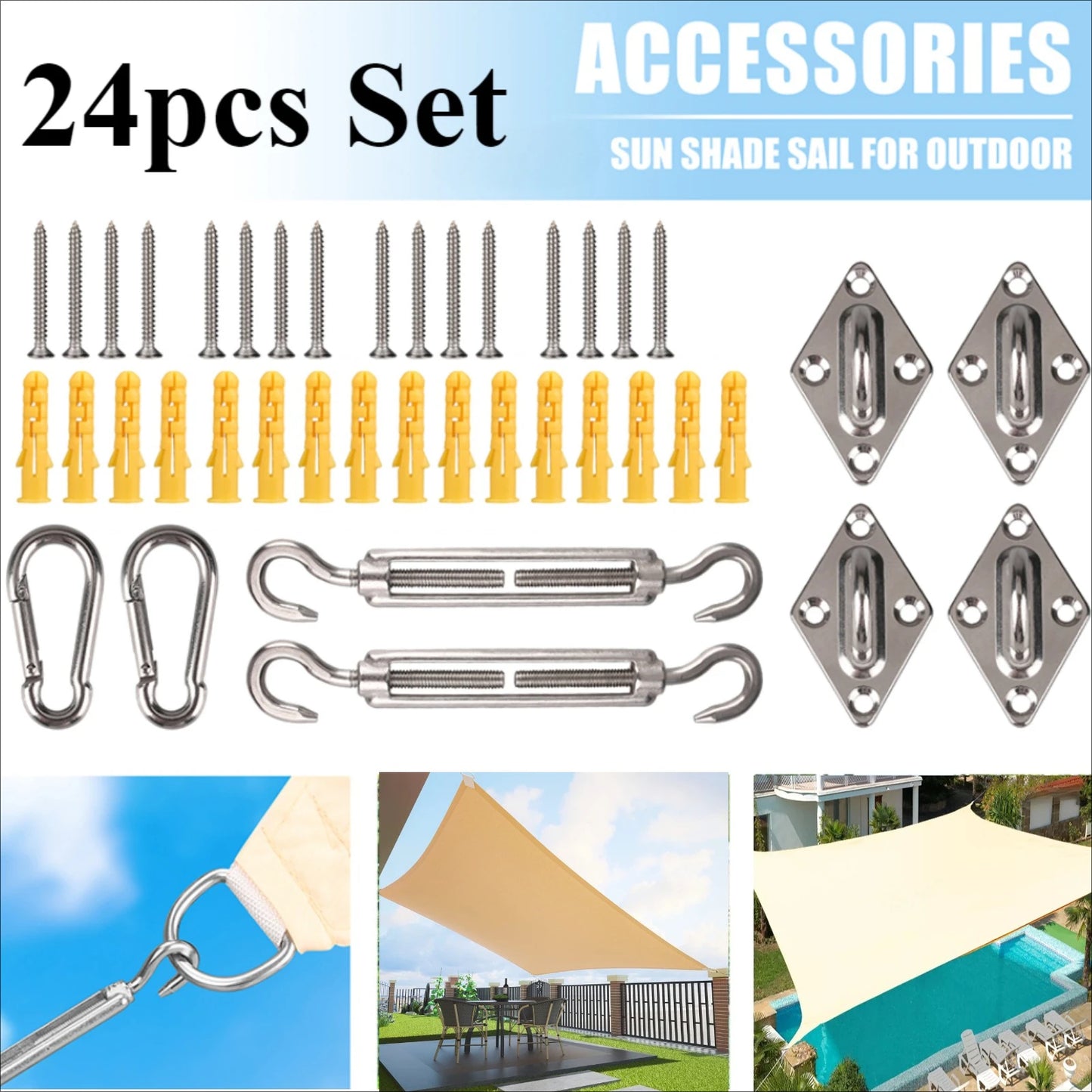 4x2/3/5/6M Rectangular Sun Sail Waterproof Sun Shelter Weather Protection Canopy UV Protection for Patio Balcony Garden Awning Peaceful Pleasures Health and Wellness
