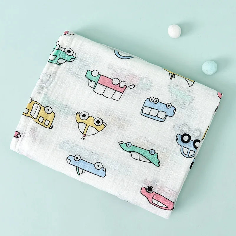 Baby Hooded Bath Towel Wrap – 100% Cotton Gauze 110cm