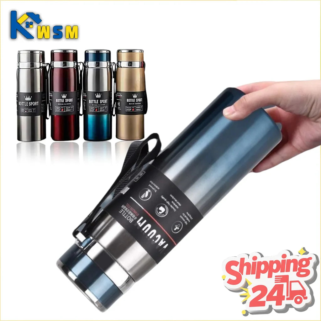 1000ml Stainless Steel Vacuum Thermos Flask – Leakproof & BPA-Free