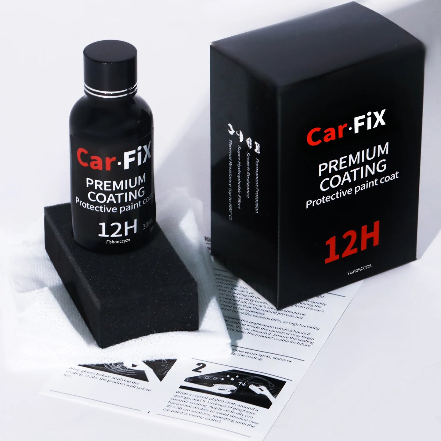 Graphene Ceramic Coating 12H Coating for Car Detailing Professionals 5+ Years of Protection Car Ceramic Coat Super Hydrophobic Peaceful Pleasures Health and Wellness
