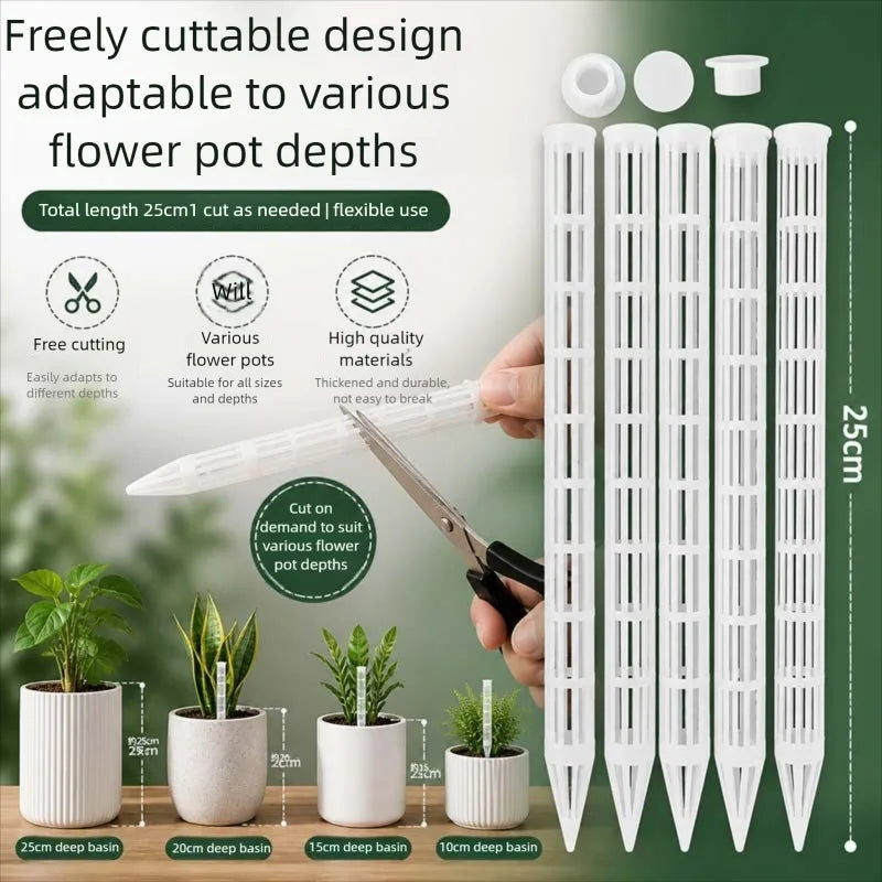 10Pcs Plant Aeration Tubes for Pots Root Rot Prevention Prevent Overwatering for Healthy Roots Wet-dry Cycle gardening Tools Peaceful Pleasures Health and Wellness