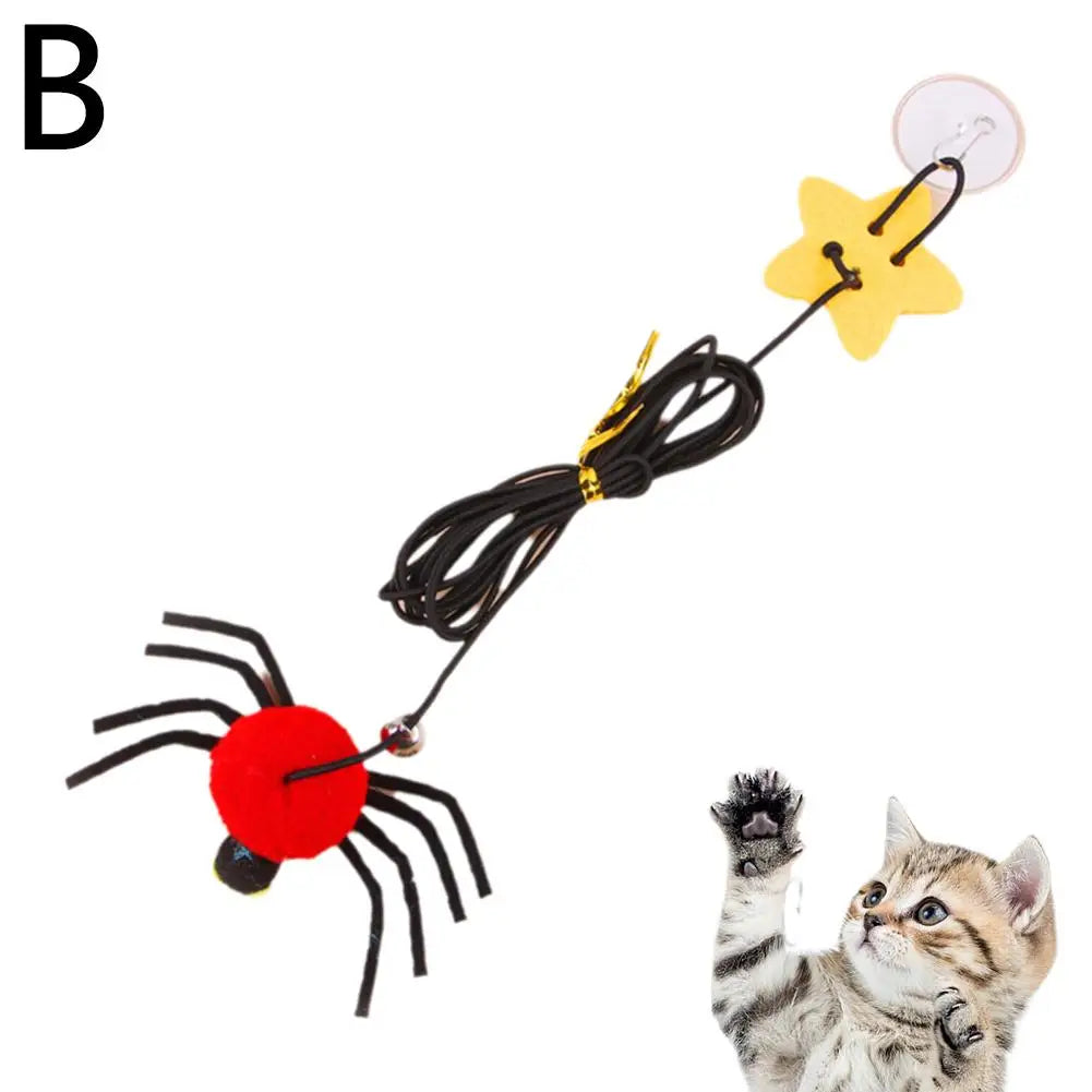 Hanging Cat Toy for Anxiety Relief and Fun Peaceful Pleasures Health and Wellness red