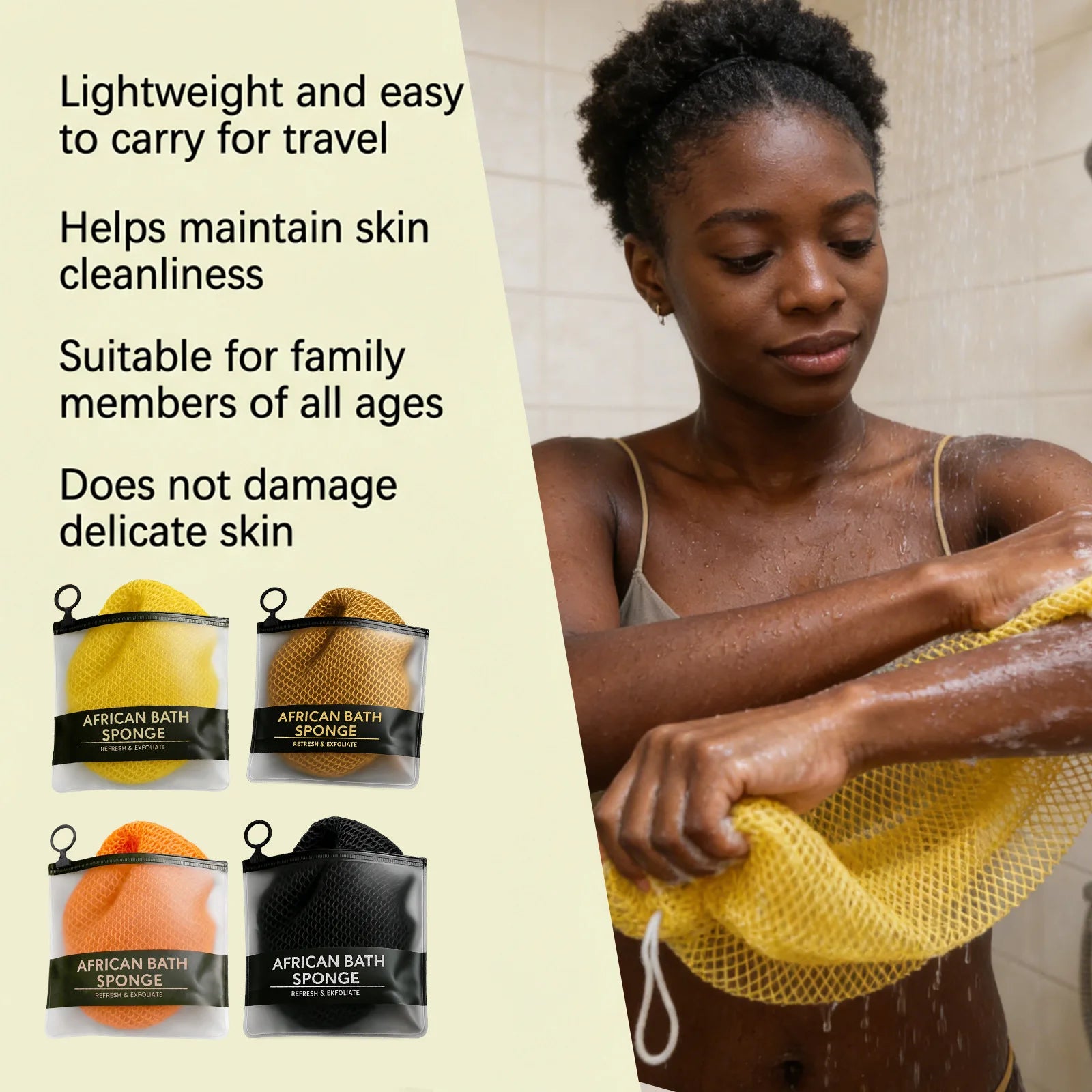 Exfoliating Scrub Bath Towel Effective Clean Back Skin Gently Remove Dead Skin Dirt Smooth Rough Skin Durable Bath Cleanse Tool Peaceful Pleasures Health and Wellness