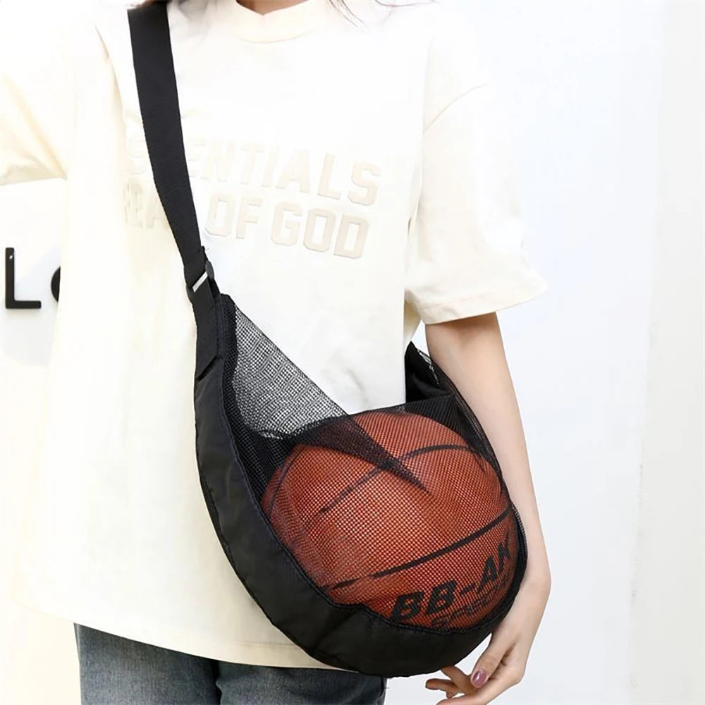 Single Shoulder Crossbody Basketball Bag Portable Storage Student
