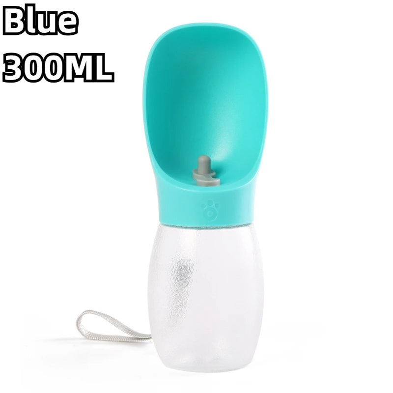 300ML Dog Water Bottle Portable Pet Water Dispenser For Small Big Dogs Cat Walking Outdoor Travel Leakproof Drinking Bowl Feeder Peaceful Pleasures Health and Wellness Blue 300ML