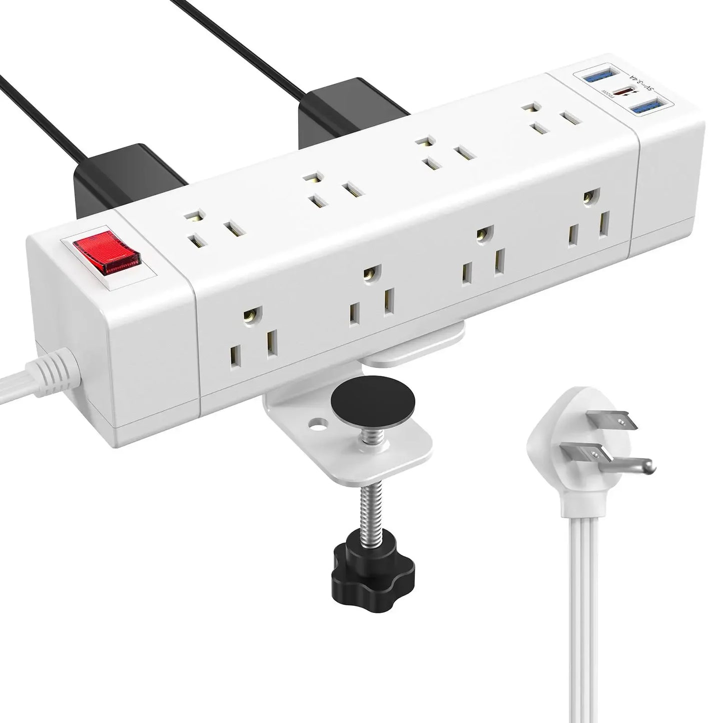 PASSUS 3-Way Power Strip with PD20W Fast Charging & Safety Switch Peaceful Pleasures Health and Wellness