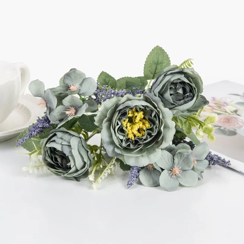 Artificial Silk Peony Bouquet – Wedding & Home Décor Flowers