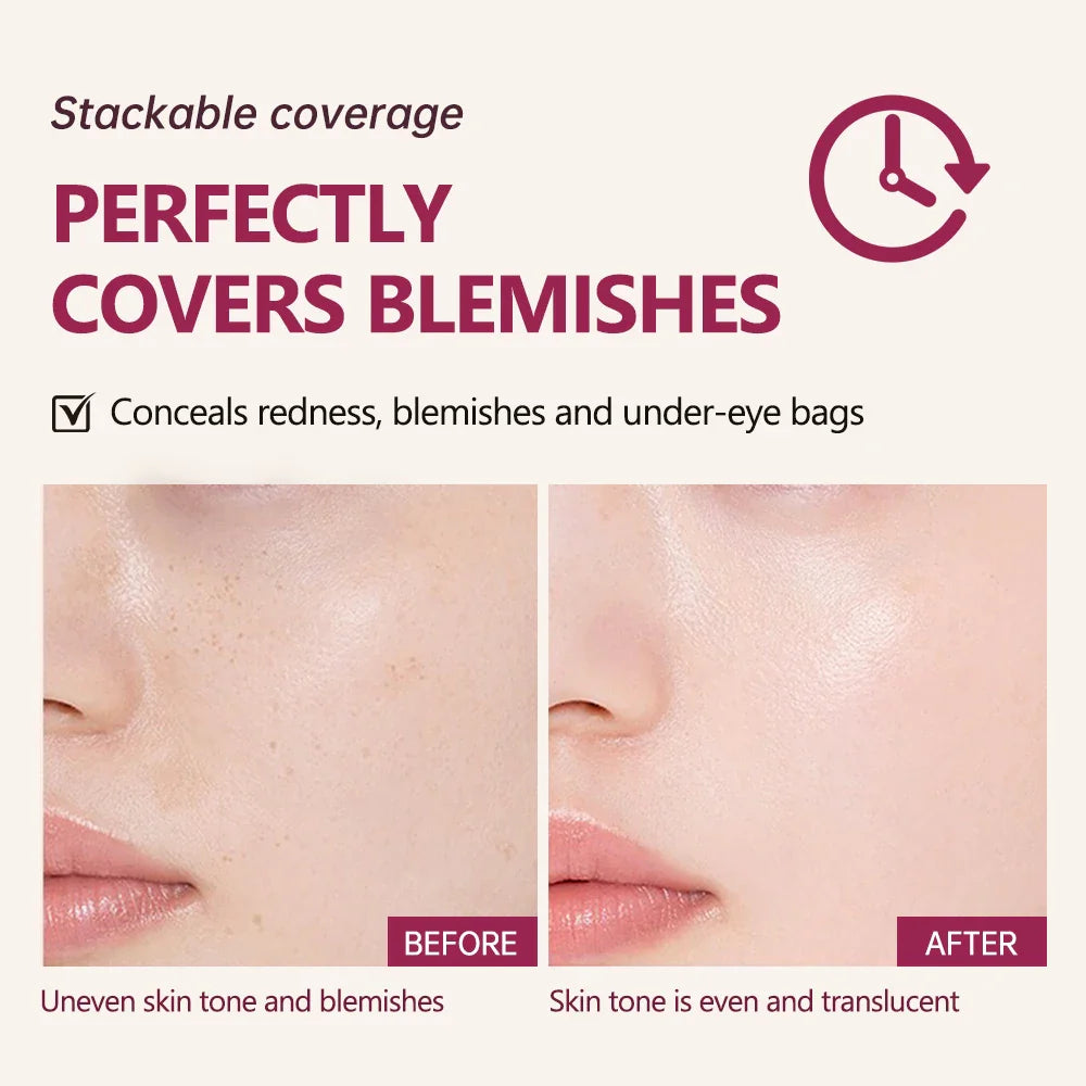 Semi-Matte CC Cream Cushion Foundation – High Coverage, All Day