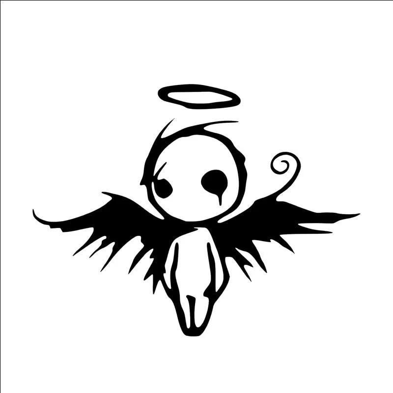 10 cm * 13 cm Angel of Death Vinyl Decal Car Window Bumper Sticker Peaceful Pleasures Health and Wellness WHITE