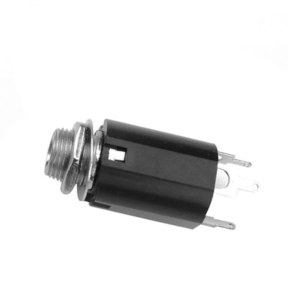 Guitar Stereo Output Plugs Solid 5pcs Guitar EQ Jack Socket 6.35mm Jack Stereo Pickup Female Output Socket Plug Peaceful Pleasures Health and Wellness