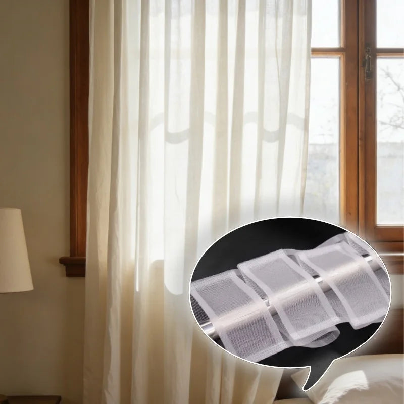 Roll White Curtain Tape Transparent Nylon Rod Pocket Home Textile