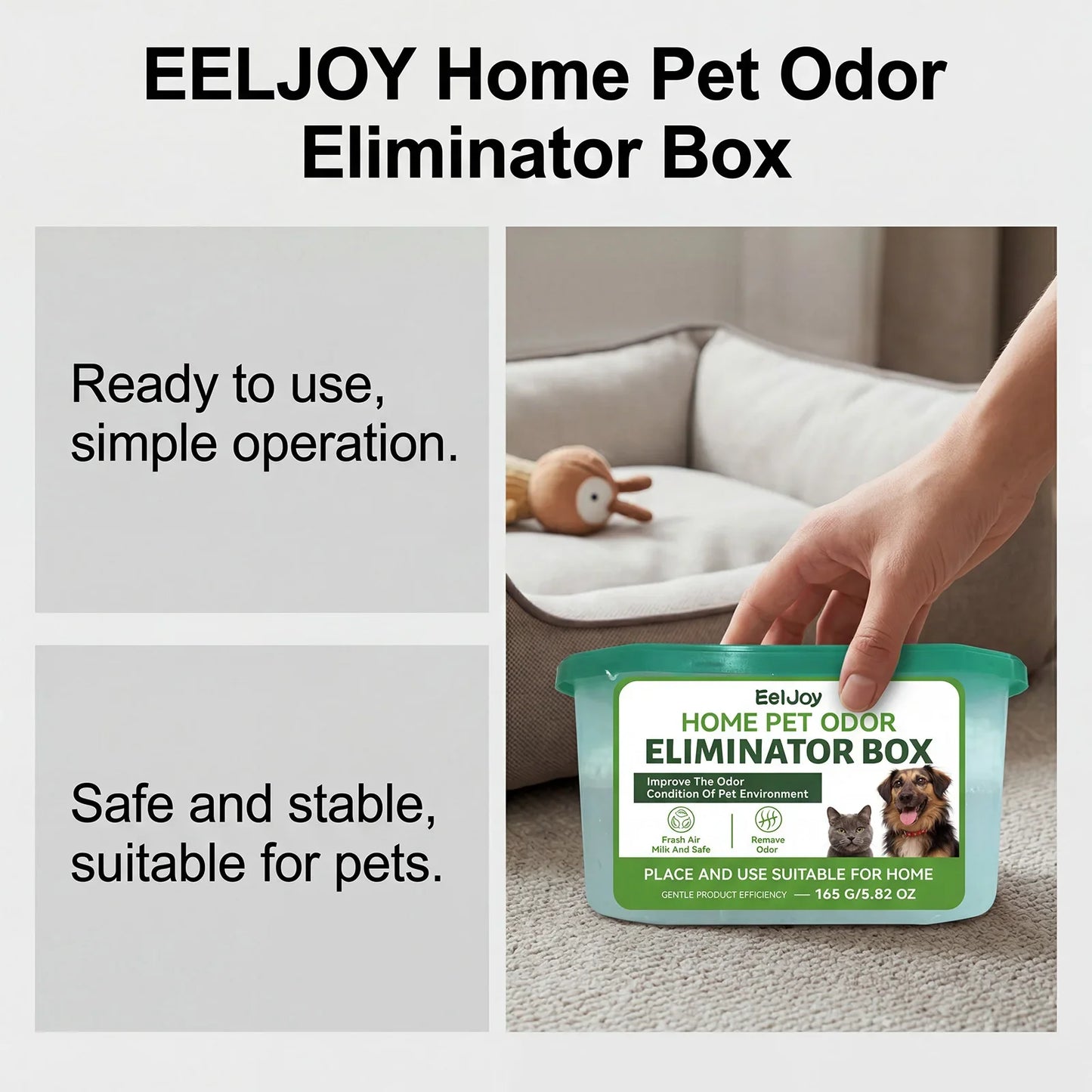 165g Pet Odor Eliminator Box – Cat & Dog Deodorizer