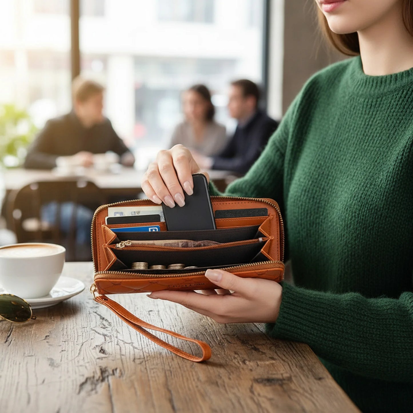 Long Wallet With Zipper Large Capacity Clutch Purse Multi Function Phone Coin Pouch For Women Peaceful Pleasures Health and Wellness