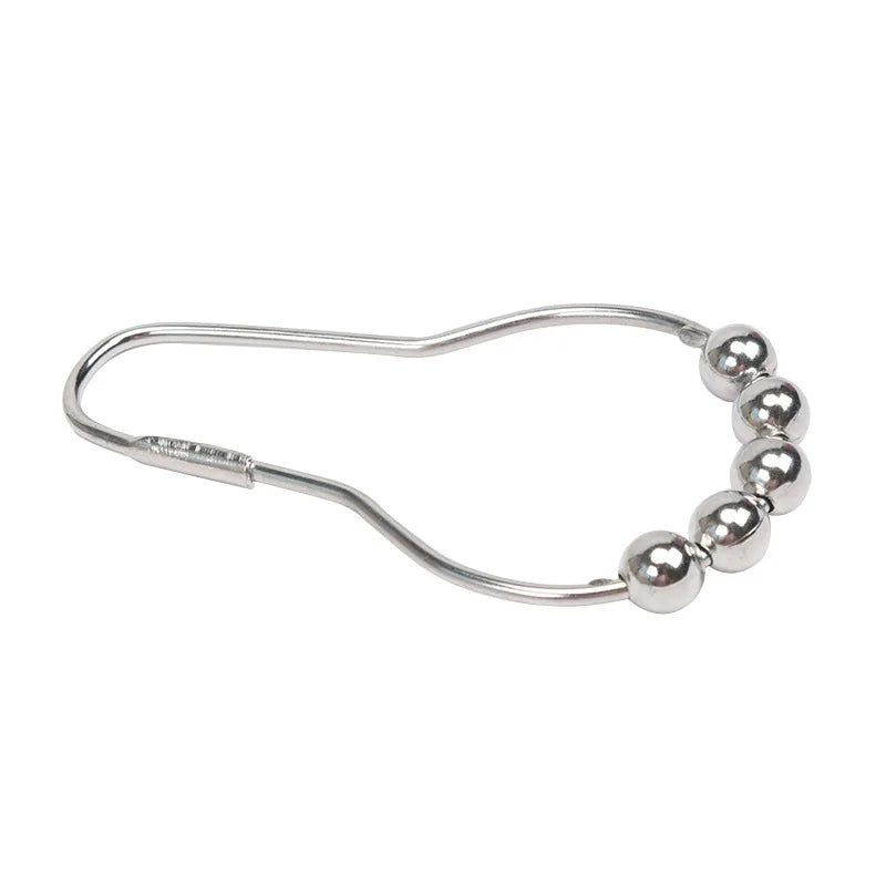 12-Pack Rustproof Rollerball Shower Curtain Rings – Satin Nickel