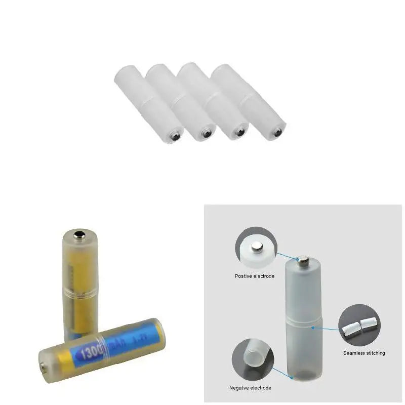4pcs AAA To AA Size Battery Converter Adapter Batteries Holder Durable Case Switcher Peaceful Pleasures Health and Wellness