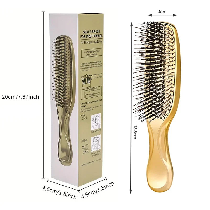 Dry And Wet Dual-use Comb Hairdressing Scalp Massage BrushPortable Soft Anti-frizz Comb Head Massager Hair Beauty Styling Tools Peaceful Pleasures Health and Wellness