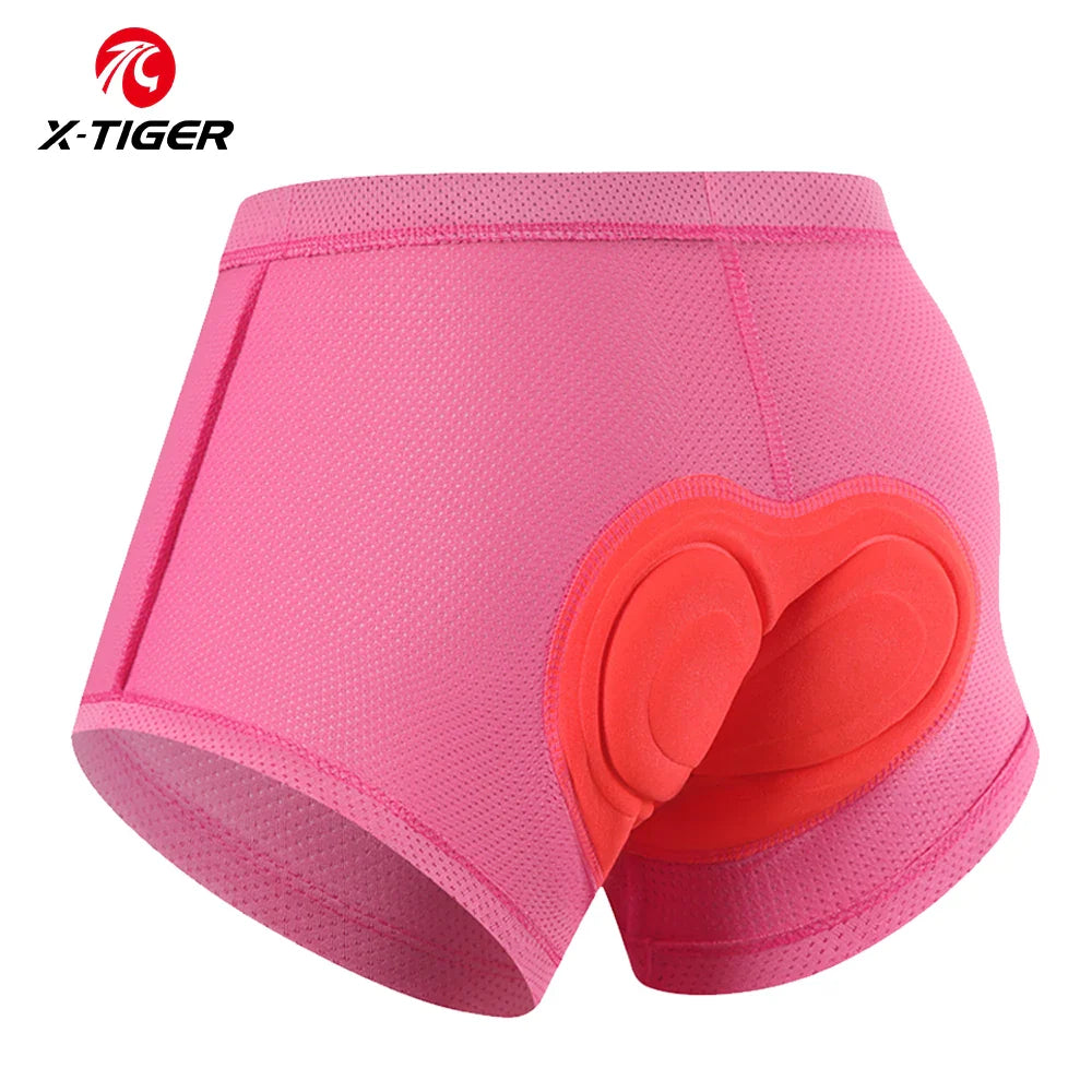 X-TIGER Women's 3D Padded MTB Cycling Underwear Shorts