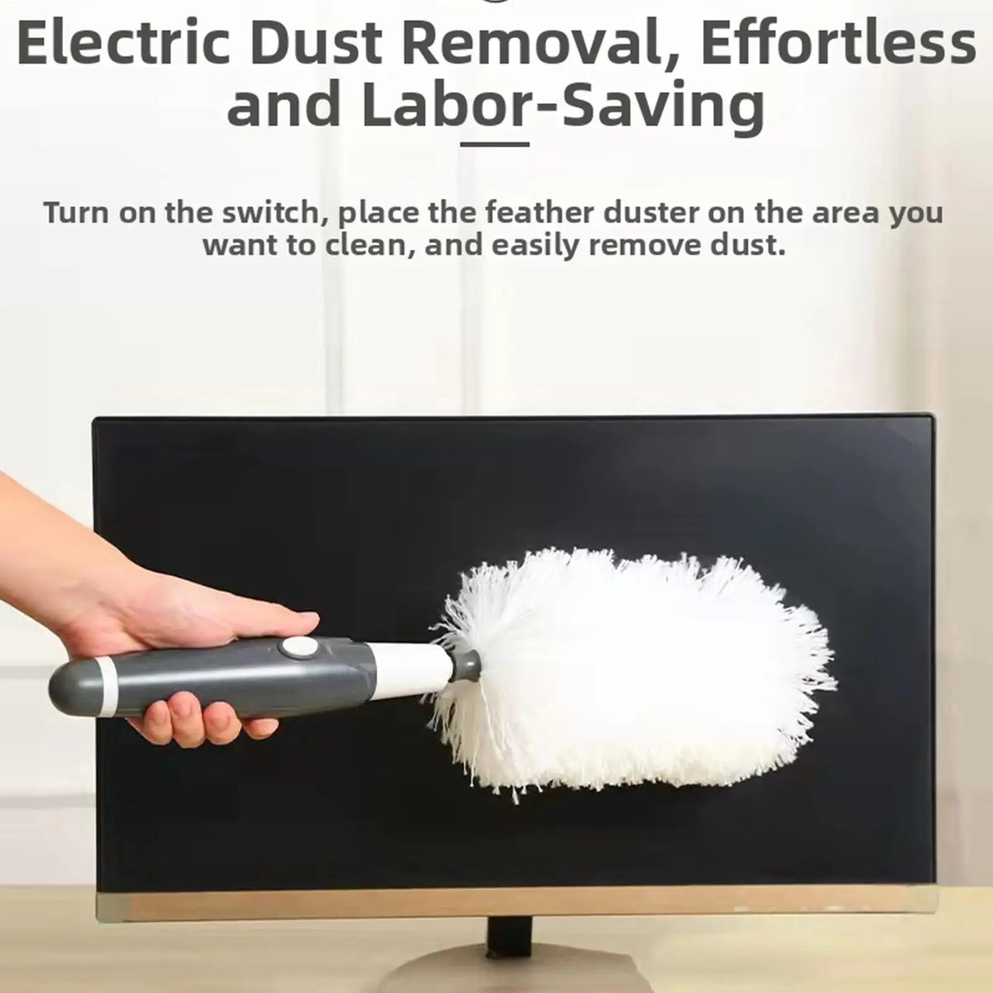 Electric Cordless Rotary Duster – Extendable Microfiber Brush Electric Cordless Duster Peaceful Pleasures Health and Wellness