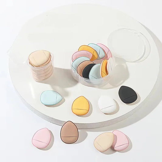 7-10PCS Mini Water Drop Finger Puff Soft Thumb Concealer Makeup Sponge Dry Wet Dual Use Cosmetic Air Cushion Puff Peaceful Pleasures Health and Wellness random 10PCS