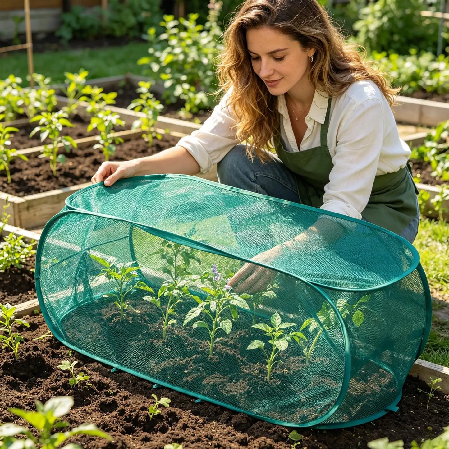 PopUp Garden Mesh Plant Cover Greenhouse Seedlings Large Gardening Accessories Indoor Plants Covers Supplies Vegetable Products Peaceful Pleasures Health and Wellness