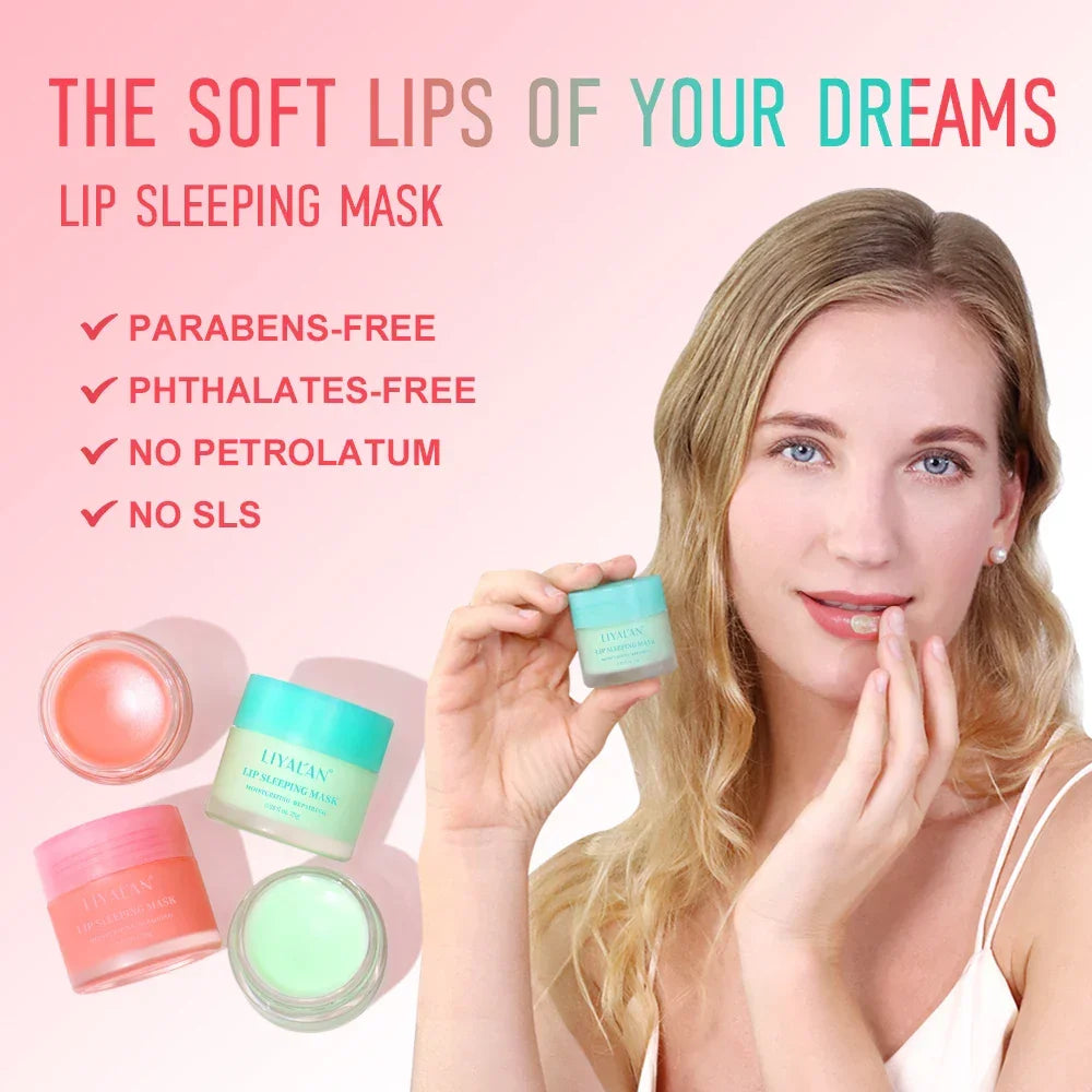 LIYALAN Lip Sleeping Mask – Overnight Lip Treatment 25g Peaceful Pleasures Health and Wellness