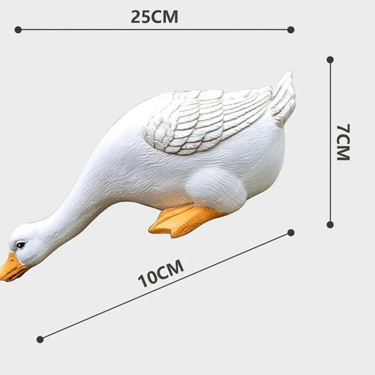 Resin Duck Figurines – Cute Miniature Garden & Pond Statues Garden Figurine Oasis Select Large drinking duck