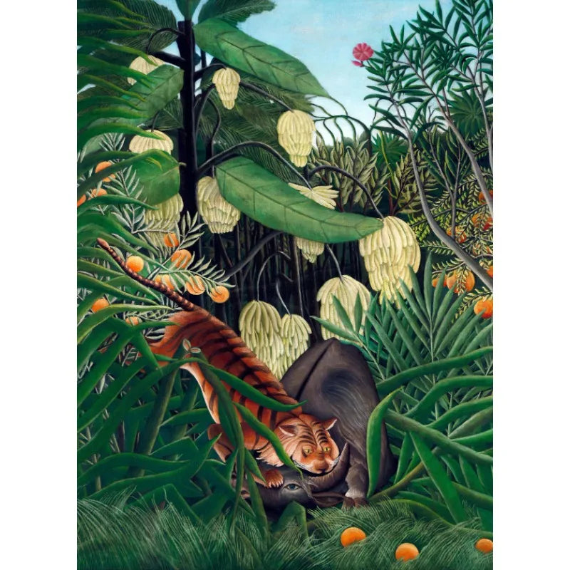 Henri Rousseau Merry Jesters Tropical Jungle Canvas Wall Art Canvas Wall Art Peaceful Pleasures Health and Wellness 8 50x70cm Unframed