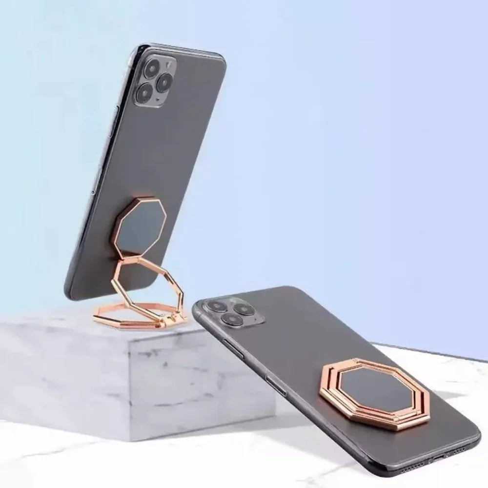 360° Rotatable Metal Ring Phone Stand – Foldable Desk Kickstand