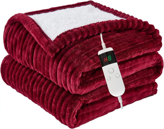Electric Heated Throw Blanket – 10 Heat Levels, Auto Shut-Off & Overheat Protection Electric Blankets Peaceful Pleasures Health and Wellness United States