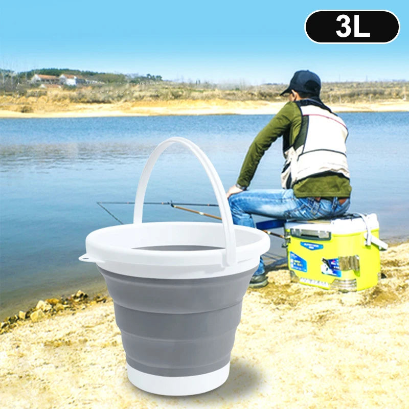 Collapsible Folding Bucket 3/5/10L | Camping, Fishing & Car Wash