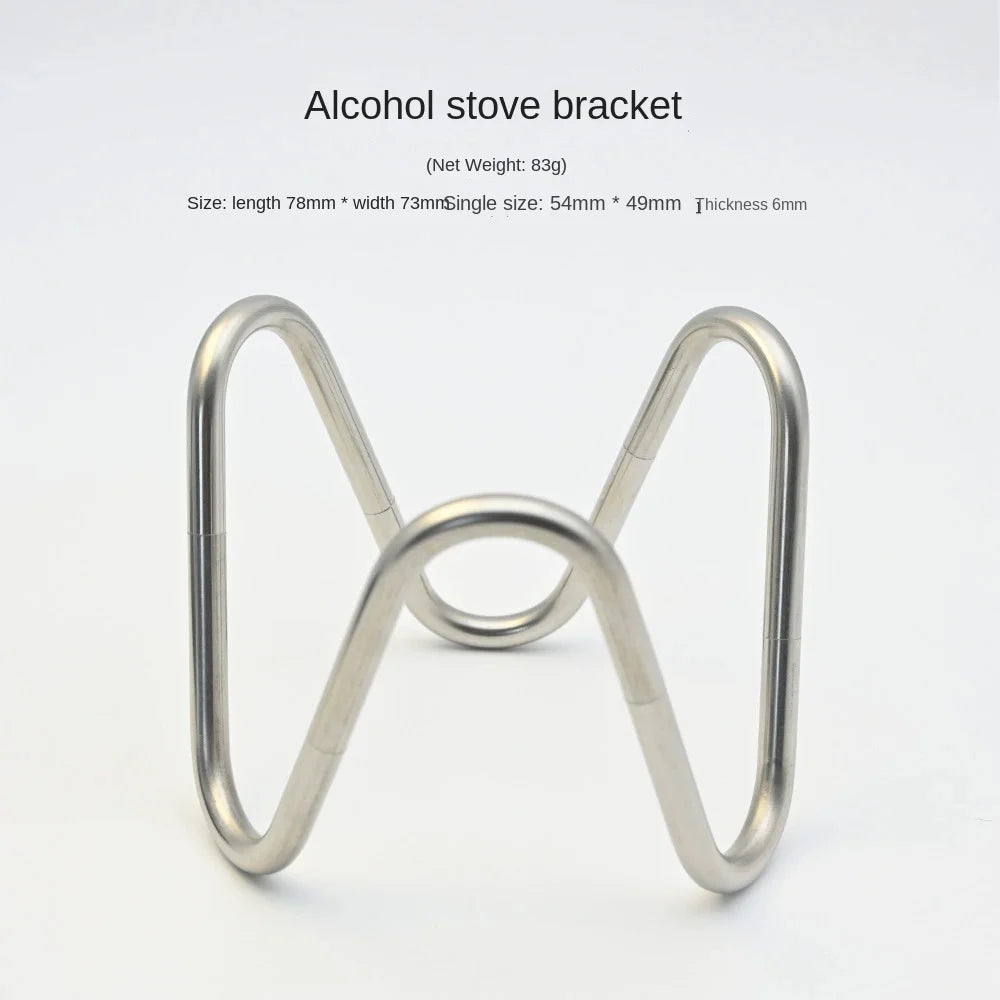 Outdoor Alcohol Stove detachable bracket camping Stove Stainless Steel High Temperature Resistant Hiking Backpacking Cookware ﻿ Peaceful Pleasures Health and Wellness